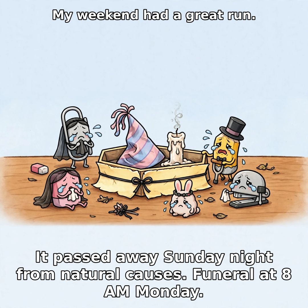 Tiny funeral for the weekend